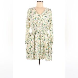 NWT Banana Republic Factory summer dress white with green floral size medium.
